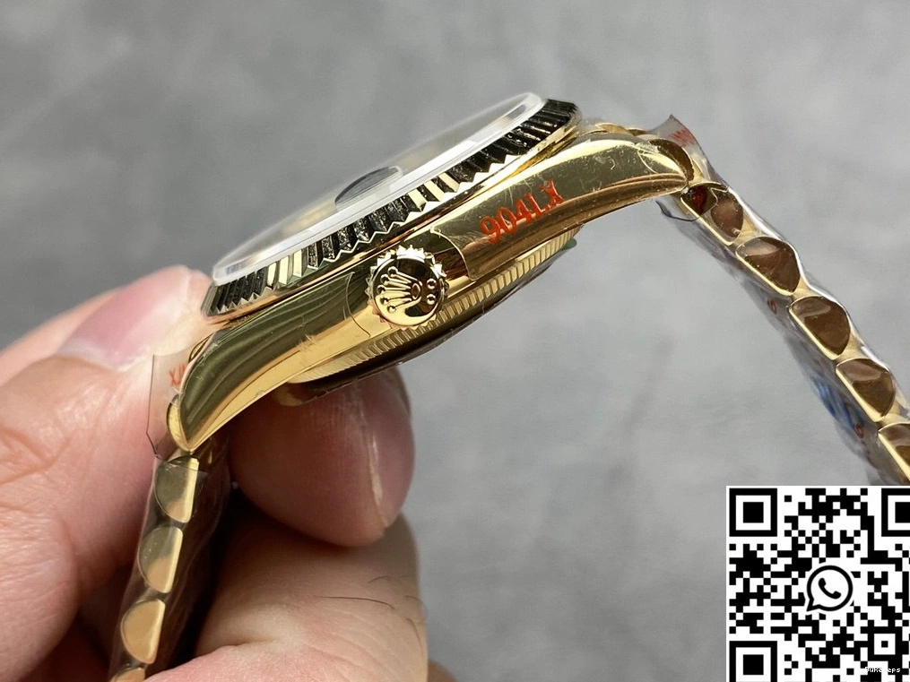 Date v5 Factory Day Green M128238-0130 Gold Yellow Rolex QF Tungsten 36mm Dial Steel 0203